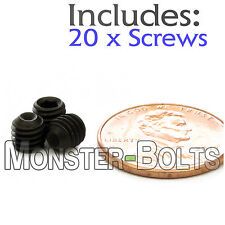 #10-32 x 3/16 - Qty 20 - Socket Set / Grub Screws Cup Point - Black Alloy Steel - Gulf Breeze - US"