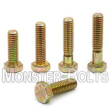 1/4-20 Hex Cap Screws / Tap Bolts, Zinc Yellow Grade 8 Alloy Steel Coarse Thread - Gulf Breeze - US