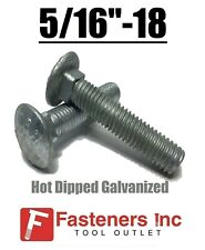 5/16-18 Hot Dipped Galvanized Carriage Bolts Coach Bolts - Select Length & Qty - Redding - US"