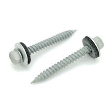 100 Qty #9 x 1 Galvanized Hex Head Roofing Screws w/ Bonded EPDM Washer (BCP108 - Chattanooga - US"