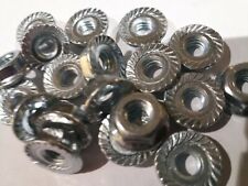 (50) 1/4 - 20 or 1/4x20 Serrated flange Lock Nuts Zinc - Pelham - US