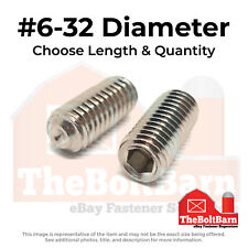 #6-32 Stainless Steel Cup Point Allen Socket Set Screw (Choose Length & Qty) - US