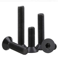 M3(3mm) COUNTERSUNK SCREWS BOLTS ALLEN KEY SOCKET SCREW STEEL BLACK GRADE 10.9 - CN