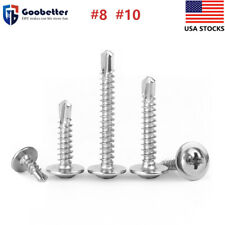 #8 #10 Self Tapping/ Drilling Tek Screws Phillips Wafer Head 410 Stainless Steel - Ontario - US