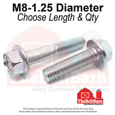 M8-1.25 Class 10.9 JIS Hex Flange Screws Bolts Zinc Clear (Pick Length & Qty) - US