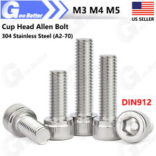 M3 M4 M5 A2 304 Stainless Steel Hexagon Socket Screws DIN912 Cup Head Allen Bolt - La Puente - US