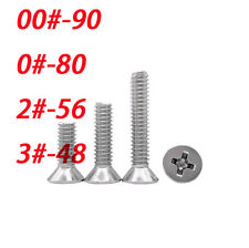 00#-90 0#-80 2#-56 3#-48 UNC 304 A2 Cross drive Philips Flat head Machine screw - CN