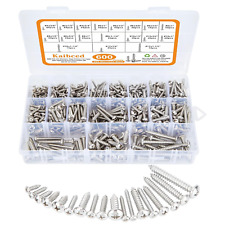 600Pcs Wood Screws Assortment Kit 4#6#8#10#12 Phillips Pan Head Stainless Ste - Carrollton - US