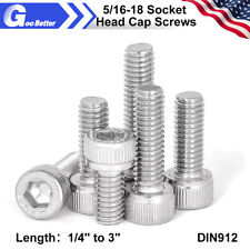 5/16-18 Socket Head Cap Screws Allen Hex Drive Stainless Steel Bolts 1/2 to 3" - Ontario - US"