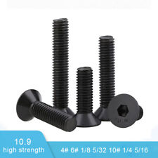 UNC Allen Hex Socket Flat Countersunk Head Screw Bolts 10.9 High Tensile Black - CN