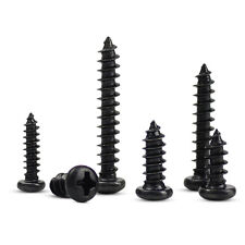 M2 M2.3 M2.5 M3 M4 Black Steel Phillips Pan Head Self Tapping Screws Sheet Metal - CN