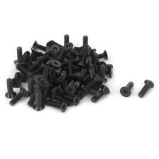 M3 x 10mm Metric Hex Socket Countersunk Flat Head Screw Bolts Black 100PCS - CN