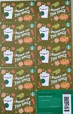 10 2023 ORIGINAL STARBUCKS GIFT CARDS ~PUMP UP THE SPICE~ NO VALUE PIN# COVERED