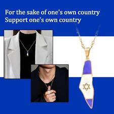 Israel Map Pendant Necklace Gold Silver Chain Jewelry UK