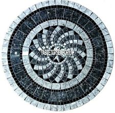 30'' Decorative Marble Coffee Center Table Top Inlay Mosaic Home Furniture Decor