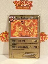 Thicc Charizard Gold Metal Pokémon Card- Collectible/Gift/Display