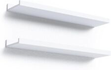 24 Inches Long Floating Shelves Wall Mounted, 2 Set Modern 23.6 In, White