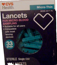 100 CVS HEALTH LANCETS 33 GAUGE 1 BOX OF 100 EXPIRES 7-31-2025 - Pipestone - US