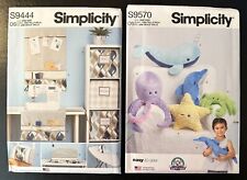 Simplicity S9444 &/or S9570 (OS) Craft Room Accessories / Stuffed Animals