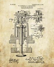 Car Engine Patent Print Automotive Mechanic Parts Service Office Art Decor Gift