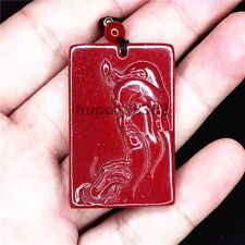 Wholesale Pendant guan yu statue warrior amulet Natural jade Jewelry necklace