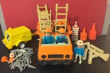 Vintage - Playmobil - Construction Truck & Road Crew Set - Tools & Accessories