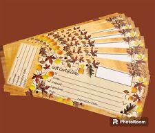 100 Gift Certificates- Fall Leaves Theme
