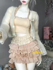 1/3 SD BJD Girl Desire Winter Clothes Woolen Cropped Sweater+Crop Top+Cake Skirt