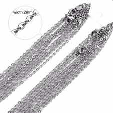 50pcs Wholesale Stainless Steel Silver Tone Necklace for DIY Jewelry Chains