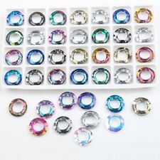 Round Glass Crystal Beads - AB Color Spacer Bead Big Hole Charms Jewelry Making