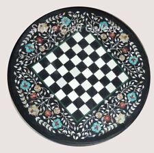 18 Marble Chess Table Top Inlay Handicraft Work Home Decor and Gifts"