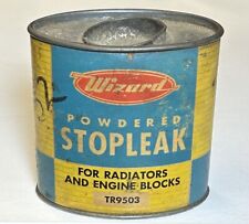 Wizard Powdered Stopleak Antique Automotive Tin, Decorative Collectible