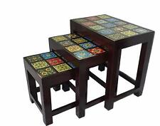 Set of 3 Wood Nesting Stacking Tables Living Room Coffee Side Table Furniture - Toronto - Canada