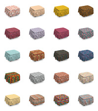 Ambesonne Abstract Bloom Ottoman Cover 2 Piece Slipcover Set and Ruffle Skirt - Toronto - Canada