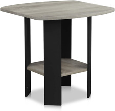 FURINNO Simple Design End/SideTable, 1-Pack, French Oak Grey/Black - Mumbai - India