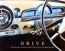 Vintage Automotive Motivational Poster Art Print Stock Car Racing Wall Decor