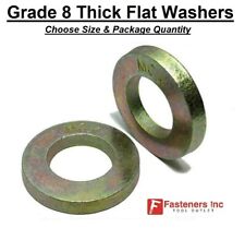 (Choose Size) Extra Thick Flat Washers SAE Grade 8 Hardened Washers Mil-Carb - Redding - US