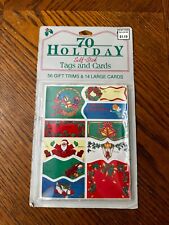 Christmas Holiday Self-Stick Tags & Cards 1988 NOS Sealed Present Gift Peck