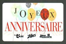 THE BAY / LA BAIE ( Canada ) Joyeux Anniversaire 2011 Gift Card ( $0 )