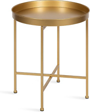 Celia Glam round Side Table, 18.25 X 18.25 X 22, Gold, Modern Minimalist Accent - Mumbai - India