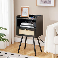 Nightstand with Charging Station, Modern and Minimalist Design, Firm Structure - Brandon - US