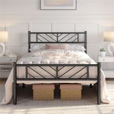 Minimalist Metal Bedframe with Arrow Design Headboard&Footboard Twin/Full/Queen - Mumbai - India