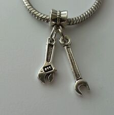 Wrench Contractor Construction Mechanic Tools Bead For European Charm Bracelet