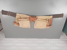 LEATHER HEAVY DUTY Construction MULTI POUCH WORK TOOL BELT SIZE 30-34