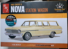 AMT 1/25 1963 63 Chevy II Nova Station Wagon Easy Curbside Model Kit SEALED