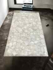 White Quartz Agate Coffee Table, Agate Center Table, Living Room Furniture