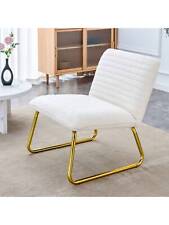 Minimalist White Armless Sofa Chair Paired Suitable For Offices Bedrooms - Ontario - US