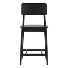 Walker Edison 2-Piece Minimalist Solid Wood Counter Stool - Set of 2 - Black - Toronto - Canada