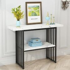 Entryway table Modern 42'' Console table with Geomeric Metal legs faux Marble - Mumbai - India