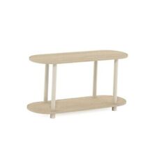 Turn-N-Tube No Tools Modern Oval Side Table 2-Tier Oval Bauhaus Oak/Beige - Mumbai - India